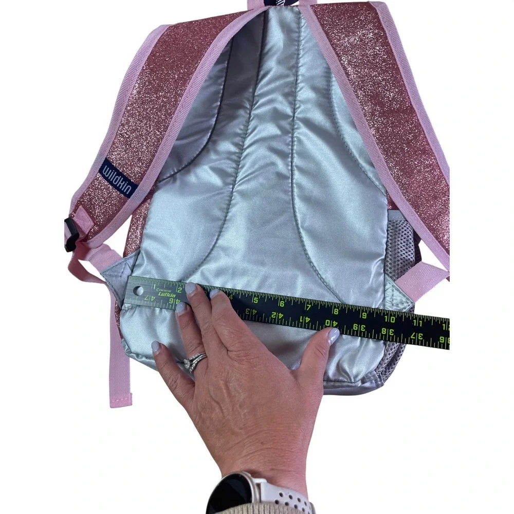 Wildkin‎ Pink Glitter Backpack Kids School Bag Shimmer Sparkle 15 Inch NWT